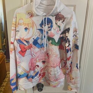 Anime Character Print Hoodie